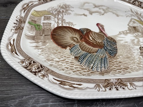 VTG Johnson Bros England BARNYARD KING 20.5x16” Large Turkey Serving Platter - Picture 3 of 12