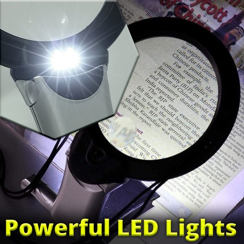 Large Magnifying Glass Hands free with Led Light Reading Giant Magnifier Sewing - Picture 10 of 13