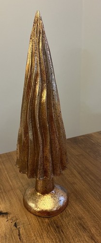TRANSPAC Resin Elegant Copper Christmas Tree Decor 12.5” Tall - Picture 9 of 16