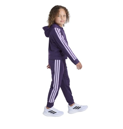 Conjunto de chándal de 2 piezas Adidas para niños jóvenes, chaqueta y jogger 3, púrpura oscuro - Imagen 2 de 4