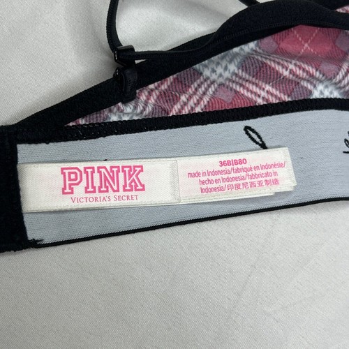 Bralette Victoria’s Secret Rosa a Cuadros Love Rosa Talla 36B - Imagen 5 de 7