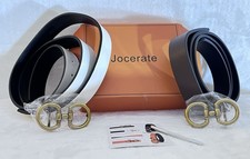  2 WESTERN TWO SIDED REVERSIBLE BROWN GENUINE LEATHER BELTS length is 46" NEW