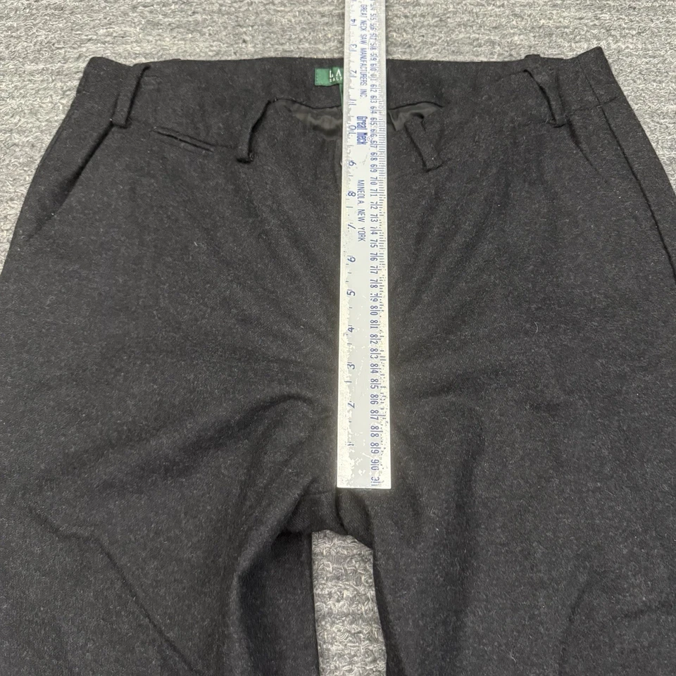 Vintage Lauren Ralph Lauren Pants Women 6 Gray Wool Angora Wide Leg Career Lined - Image 4 of 4