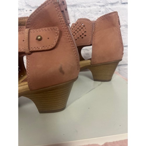 Earth Peep Toe Booties Keri Dusty Rose Leather Women 7 - Picture 5 of 8