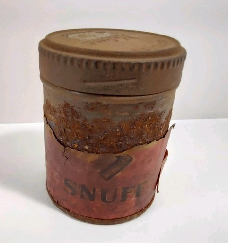 Vintage Square Snuff Can With Helmet Lid Metal 1.15oz - Afbeelding 4 van 7