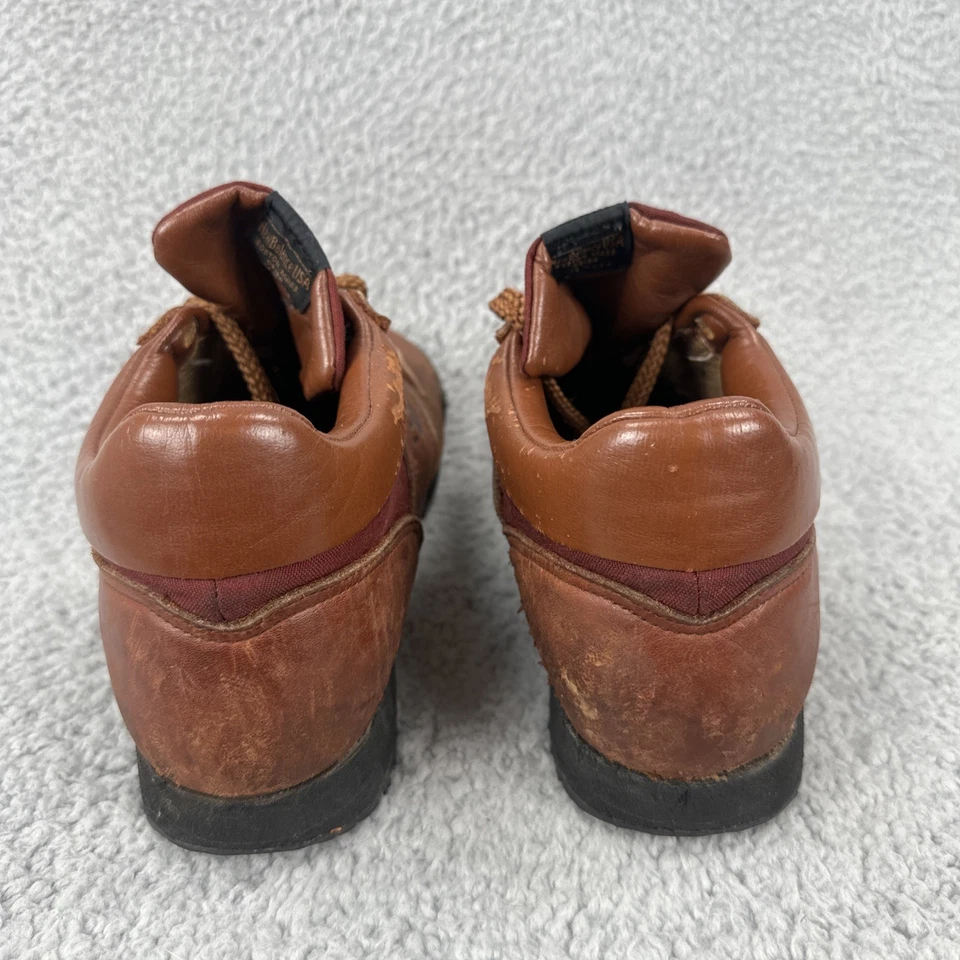 Zapatos De Colección New Balance EE. UU. Boston Mass 02134 Hechos en EE. UU. Cuero Marrón Rainier 10 Foto 4 de 4