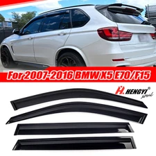 4pcs Out-Channel For 07-16 BMW X5 E70/F15 Rain Guard Window Visor Vent Deflector