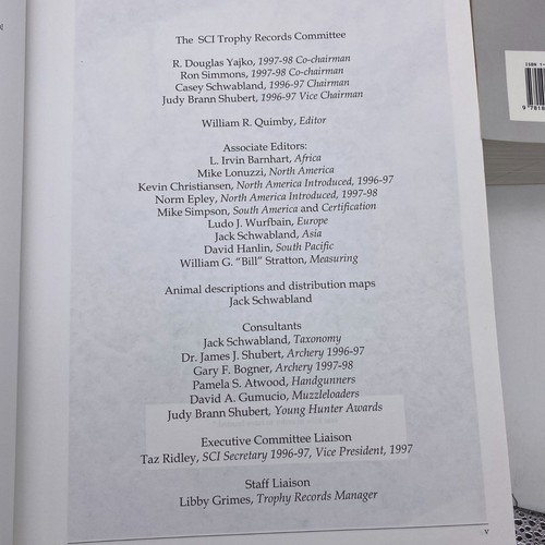 SCI Record Book of Trophy Animals Volumes 1 & 2 Edition IX Field Edition - Picture 10 of 18