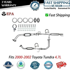 Catalytic Set + Resonator Fits 2000-2002 Toyota Tundra 4.7L w. Federal Emission