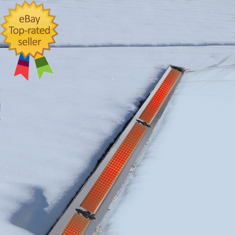 24Ft Heat Panels for Roof Gutter and Valley, De-Icing Roof System Gutter Heater
