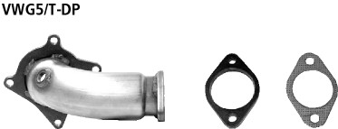 Bastuck Komplettanlage Kat VW Scirocco 3 2x76mm scharf seitlich abgeschrägt