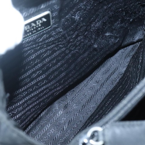 PRADA Tote Bag Nylon Black Silver Auth bs26348 - Picture 11 of 24