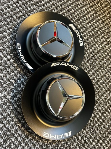 1x 154mm Black Centre Cap For Mercedes AMG Style Wheels - Picture 3 of 7
