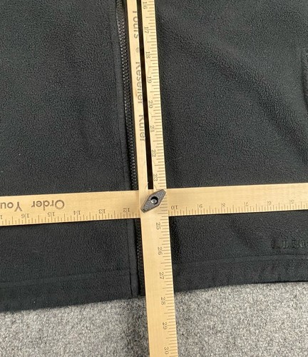 LL Bean Polartec Fleece Full Zip Jacket 3 Zip Pockets Men’s Large Black OFJM3 - Picture 2 of 9