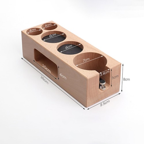 Espresso Tamping Station, Beech Wood Portafilter Holder Espresso Coffee Equip... - Picture 6 of 8