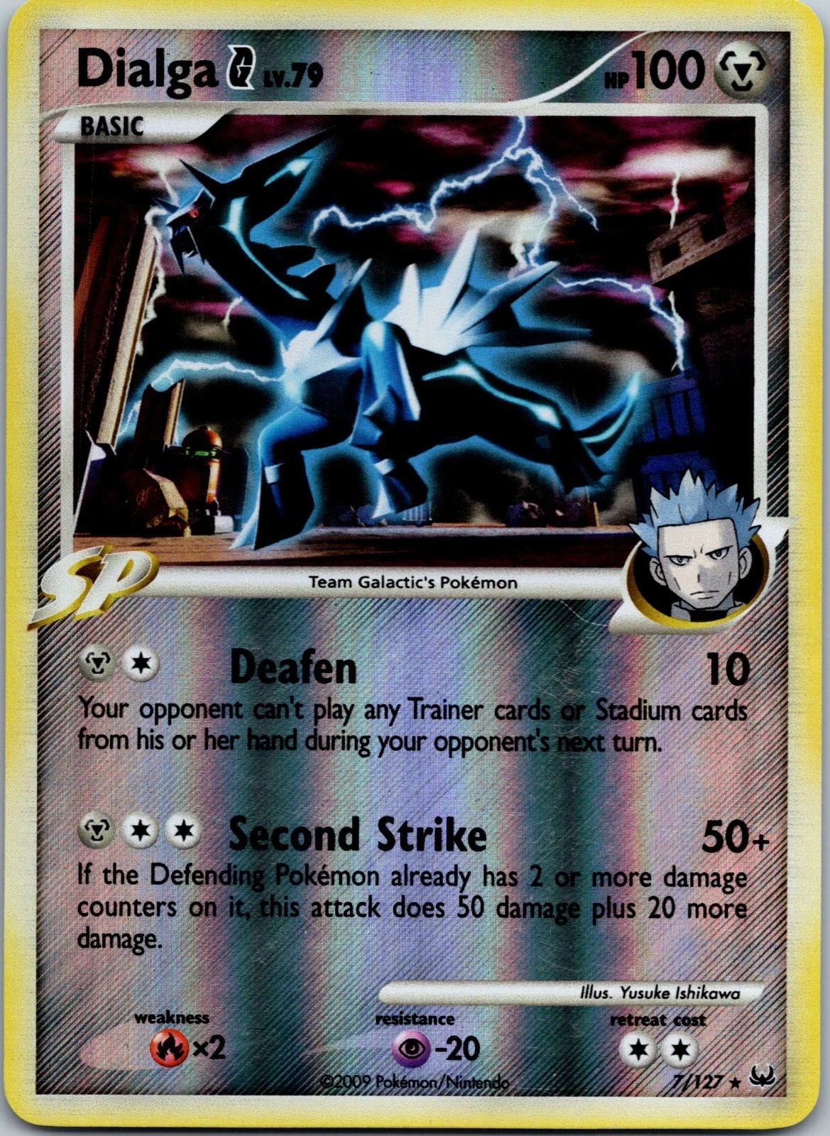 Dialga G 7/127 Platinum Reverse Holo Rare  Pokémon Card TCG  LP