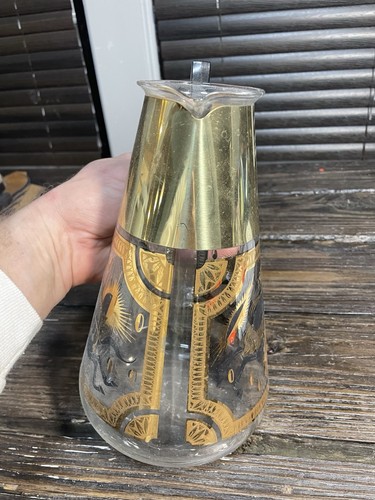 Vintage Glass Mid Century Coffee Pot  Gold Color - Picture 5 of 10