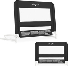 Lightweight Mesh Security Adjustable Bed Rail for Toddler, Breathable Mesh Fabri