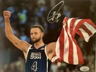 STEPHEN CURRY USA GOLDEN STATE WARRIORS SIGNED AUTOGRAPH PHOTO JSA COA AV86119