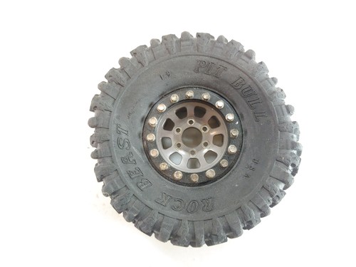 SIN BUJES HEXAGONALES: 4x Pit Bull Rock Beast 1/10 RC neumáticos sobre orugas ruedas de metal Beadlock - Imagen 2 de 7