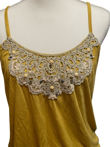 Express gelb verziertes Camisole mit cremefarbenem Stickereiakzent Medium - Bild 5 von 10