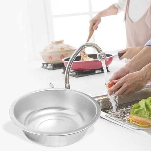 Large Aluminum Basin Kitchen Food Washing Basin Salad Mixing Bowl Versatile - Picture 8 of 12