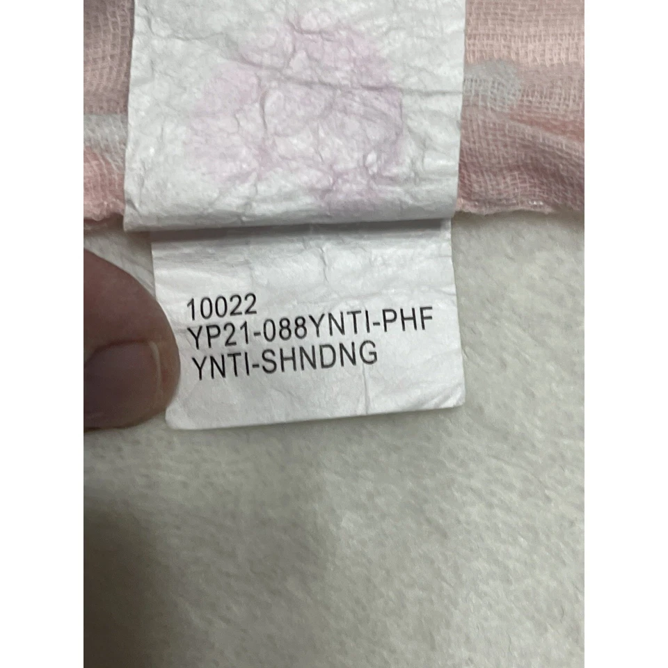 Manta de muselina corazón blanco rosa para bebé 43x44 Parent's Choice Foto 4 de 4