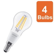 Osram Smart+ Matter E14 Filament Classic P40 Light Bulb Dimmable 4W 4 Pack