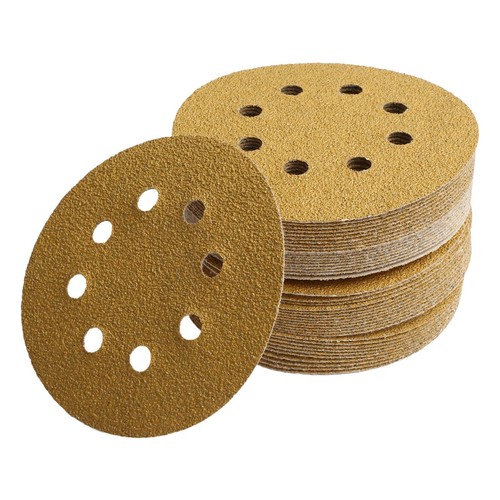 Disques ?? poncer grain jaune pour ponceuse orbitale paquet de 100 ?? 125 mm tai - Photo 9/36