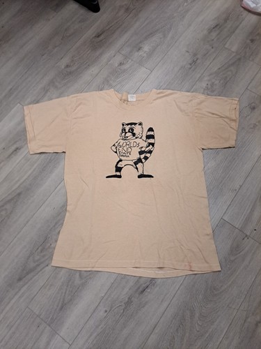 Vintage 80s Worlds End State Park Shirt Pennsylvania Raccoon Maskottchen Natur