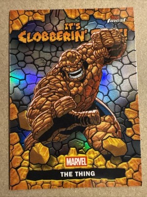 2026 Topps Finest Fantastic Four Clobberin' Time Insert Card CT-19 The Thing