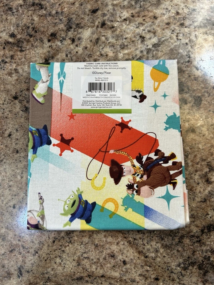 New Fat Quarter 100% Cotton Sew Quilt 18X22 Disney Pixar Toy Story Woody Buzz Li - Image 3 of 3