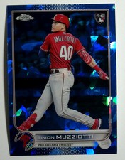 2022 Topps Chrome Update Sapphire #US19 Simon Muzziotti Philadelphia Phillies RC