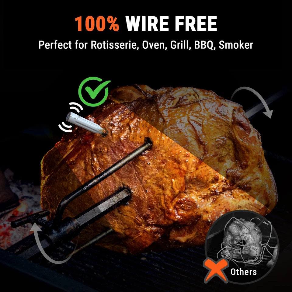 ThermoPro Twin TempSpike TP962W 500FT Wireless Meat Thermometer 2 Probes Booster - Image 4 of 4