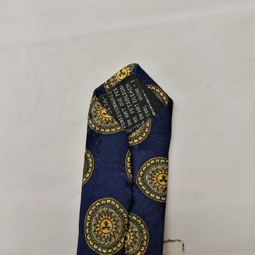 GIANNI VERSACE Rare tie blue allover pattern silk from japan C780 - Picture 8 of 24
