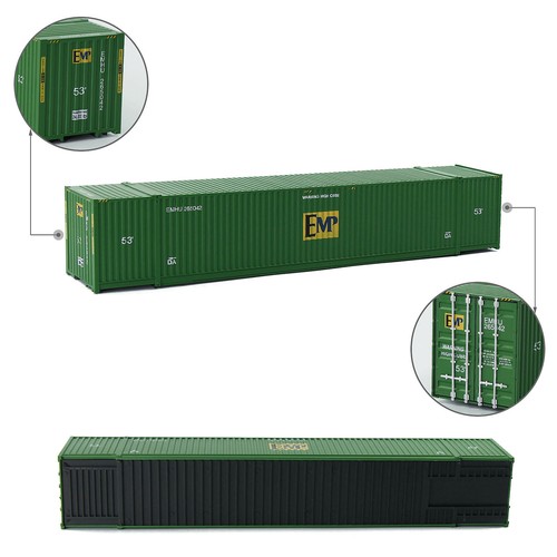 1pc/3pcs/5pcs HO Scale 1:87 53ft Shipping Container 53' Cargo Box Model Railway - Picture 14 of 50