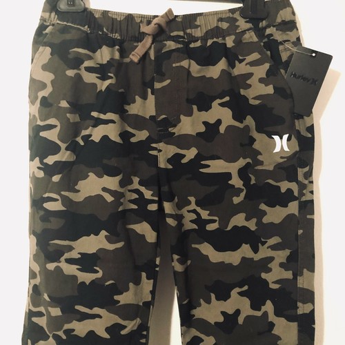 Hurley Green Camo Boys Size L Stretch Tapered Jogger Pull On Pants New NWT - Picture 2 of 6
