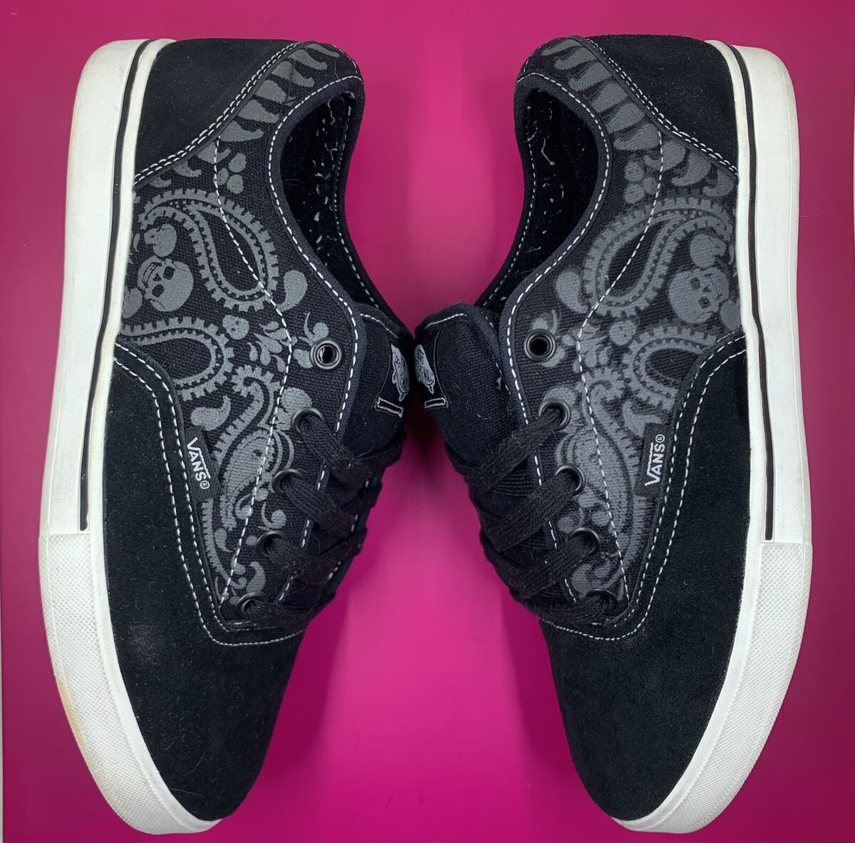 Vans AV era pro shoe Black/white Paisley Skateboarding Vans AV era pro shoe Black/white Paisley Skateboarding