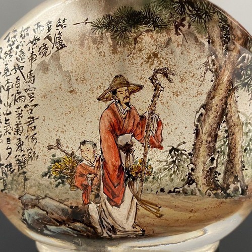China Old Beijing Glaze Inside Painted Historical Figure-Story Nice Snuff Bottle - Picture 5 of 9