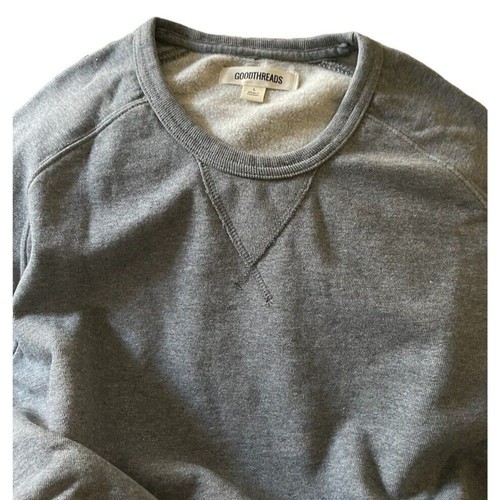 Pullover Mens Large Fleece Sweatshirt Gray Crew neck Goodthreads - Picture 6 of 8