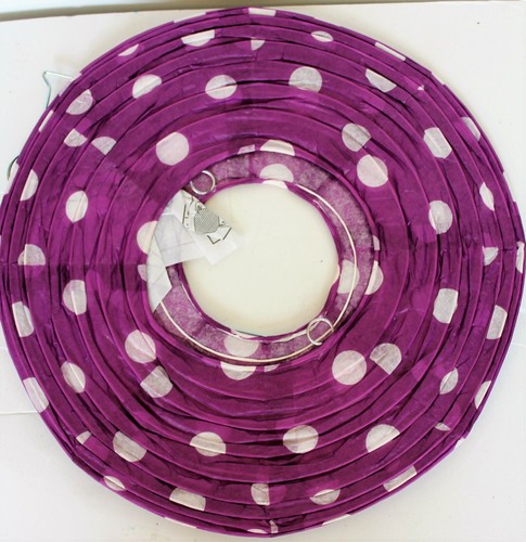 Set of 2, Color Polka Dots Chinese / Japanese Paper Lanterns 10", 12", 14" - Picture 5 of 6