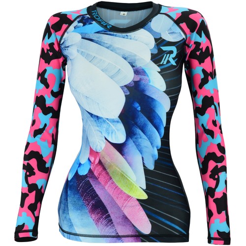 Koyes Fightwear MMA Compression Women's Rash Guard Wrestling Long Sleeve Top - Picture 70 of 111