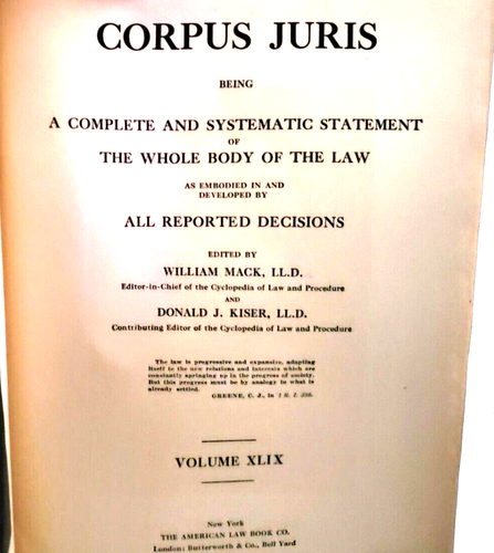 LAW: CORPUS JURIS - PLEADING - PRINCIPAL, Volume 49 Book 1930 - Picture 2 of 7