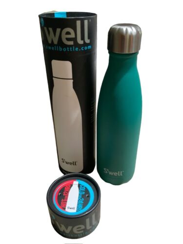 S’well Water Bottle 17 fl oz/500 ml QWB-JAD18 Stone Finish Stainless Steel NIB - Picture 2 of 5