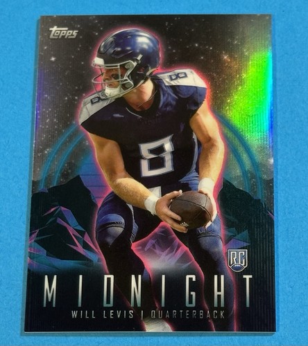 2023 TOPPS COMPOSITE WILL LEVIS MIDNIGHT ROOKIE REFRACTOR - TITANS #349 - Picture 2 of 9
