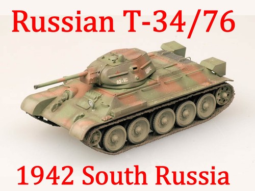 Easy Model 1/72 T-34/76 Model 1942 South Russia Tank Plastic Model #36266 - Picture 1 of 6
