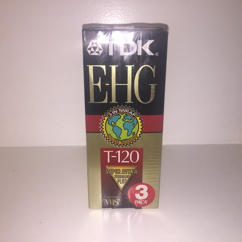 TDK EHG Extra High Grade T-120 Blank VHS Tapes - 3 Pack Super Alvin Technology + - Picture 5 of 7