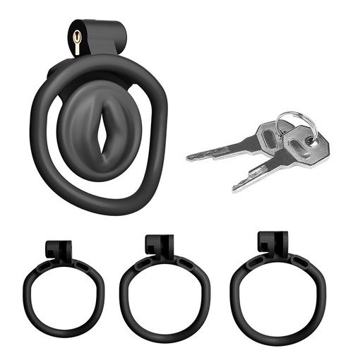 2025 Breathable Bondage Cage Male Chastity Device Mini Lock 2Type Rings Man BDSM - Picture 4 of 14