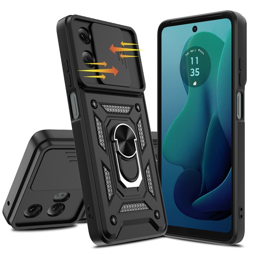 For Motorola Moto G 5G 2024 6.5" Case Camera Slide 360 Ring Holder Stand Cover - Picture 19 of 63