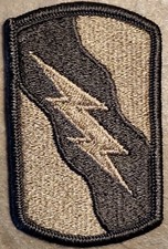 US ARMY 155th Armored Brigade OD Green Black BDU uniform patch vintage NOS